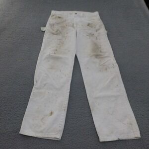 Dickies Painter Pants Mens 34x34 White Distressed Sherwin Williams Splatter